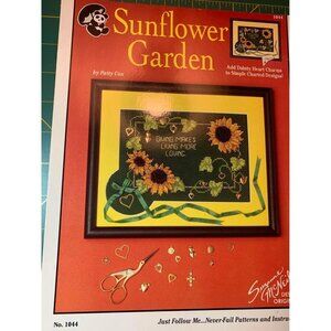 Sunflower Garden No 1044 Cross Stitch Pattern Booklet By Patty Cox Heart Charms